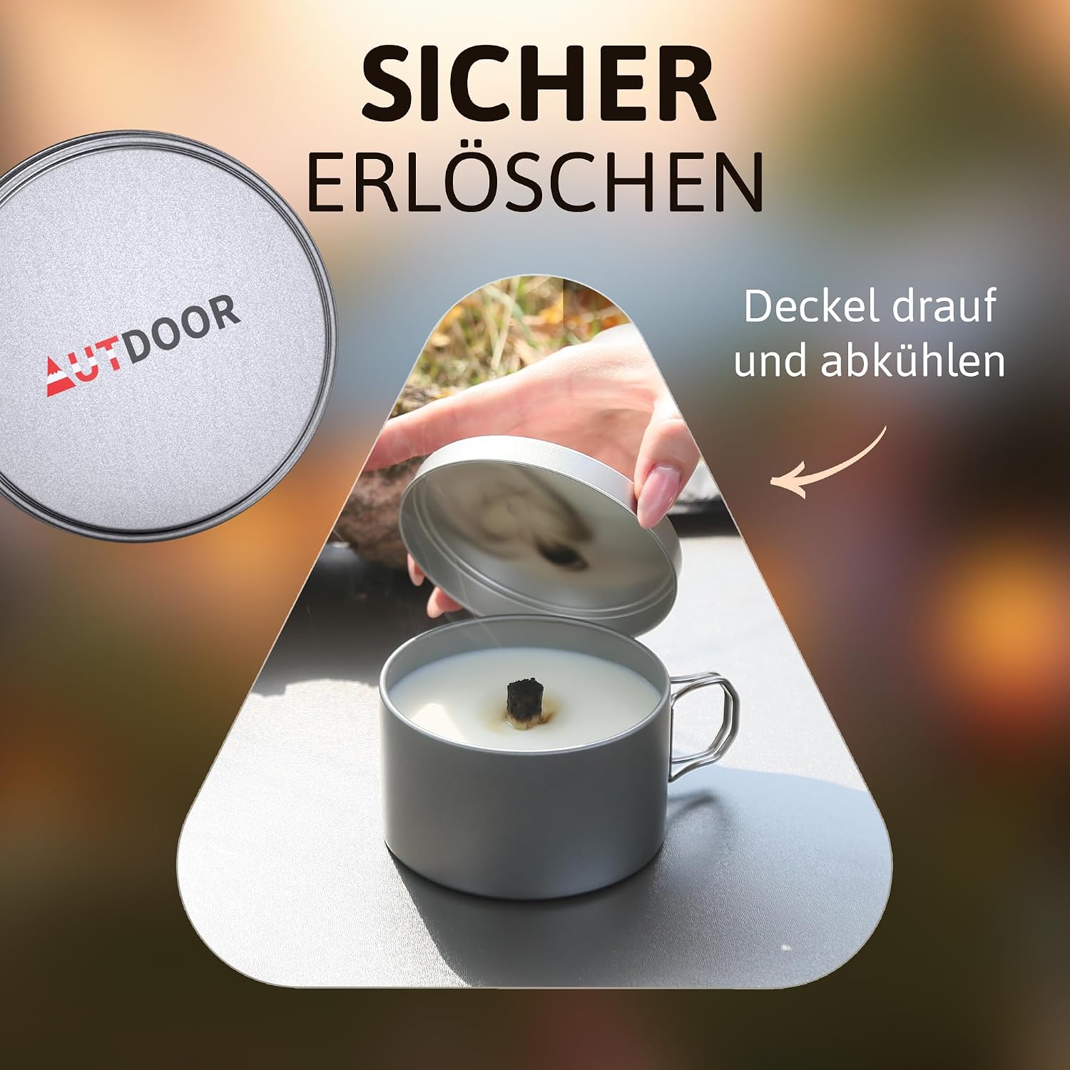 Thumbnail 6 de AUTDOOR Dauerkerze Outdoor aus Sojawachs – Nachfüllbare Campingkerze mit Dauerdocht