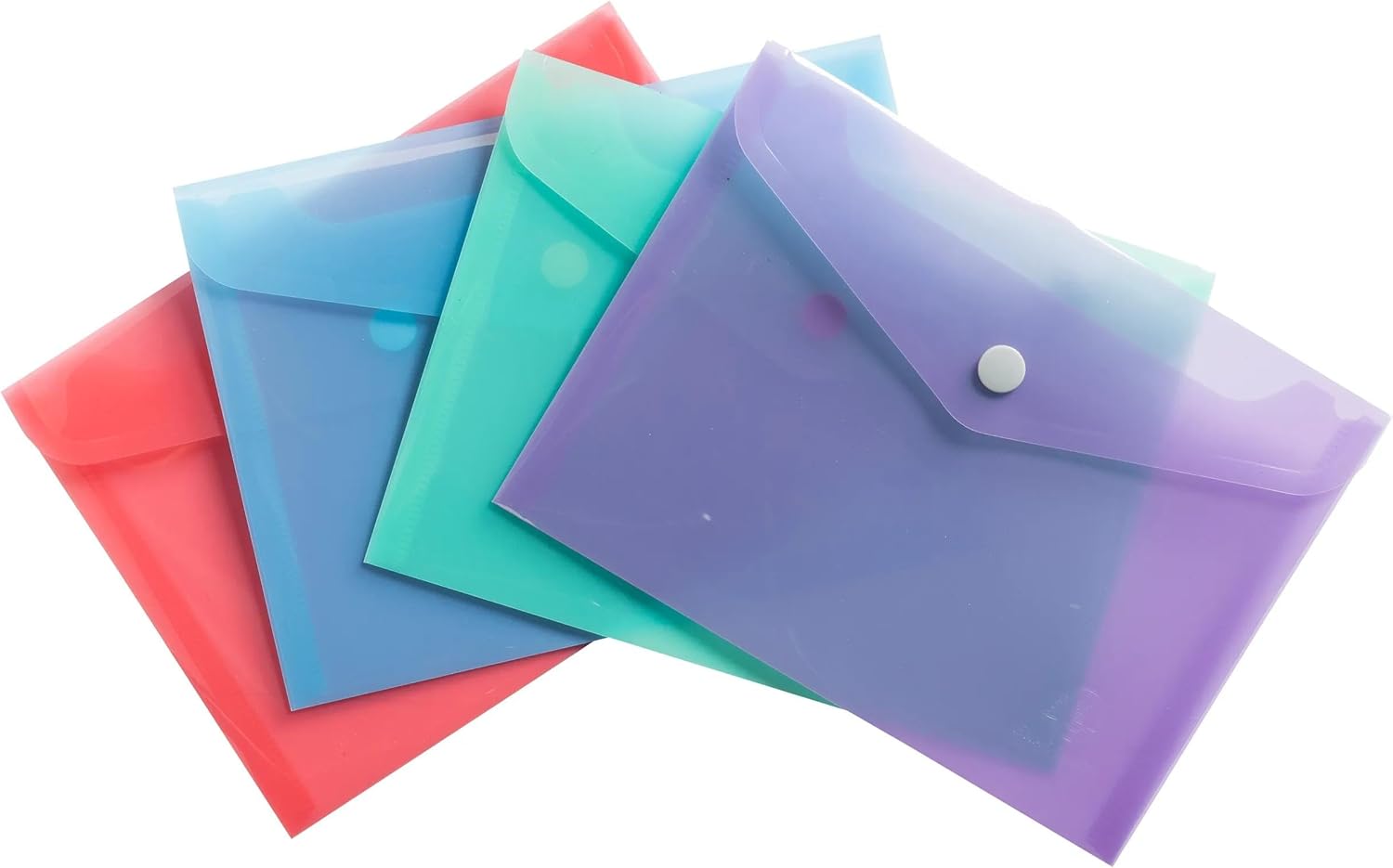 Exacompta Rif. 35430E: Confezione da 4 tasche CHROMALINE PASTEL 14 × 10 cm