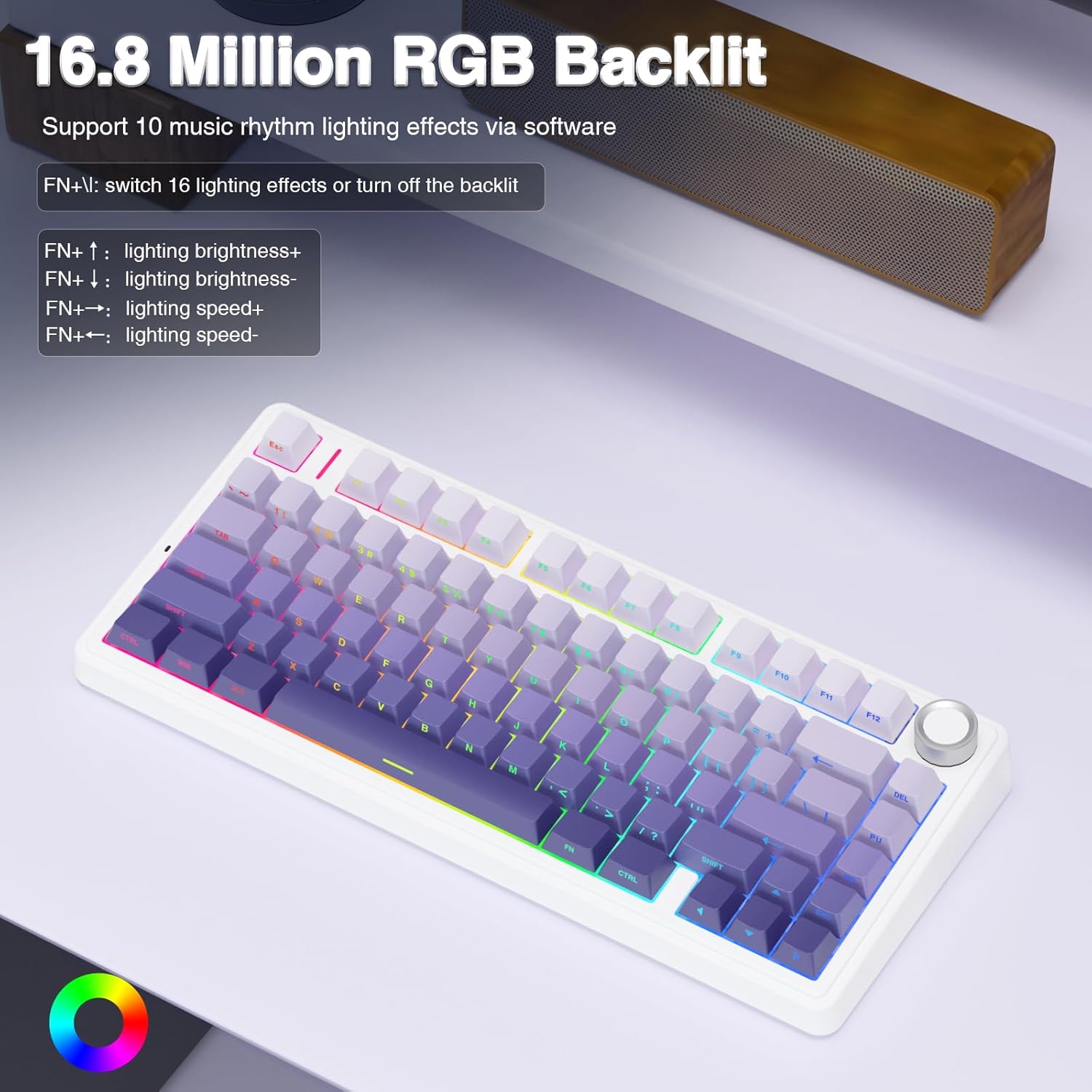 Thumbnail 6 de AULA F75 Mechanische Gaming-Tastatur – 75% Layout, Hot-Swap, RGB, kabelgebunden/2,4 GHz/BT5.0