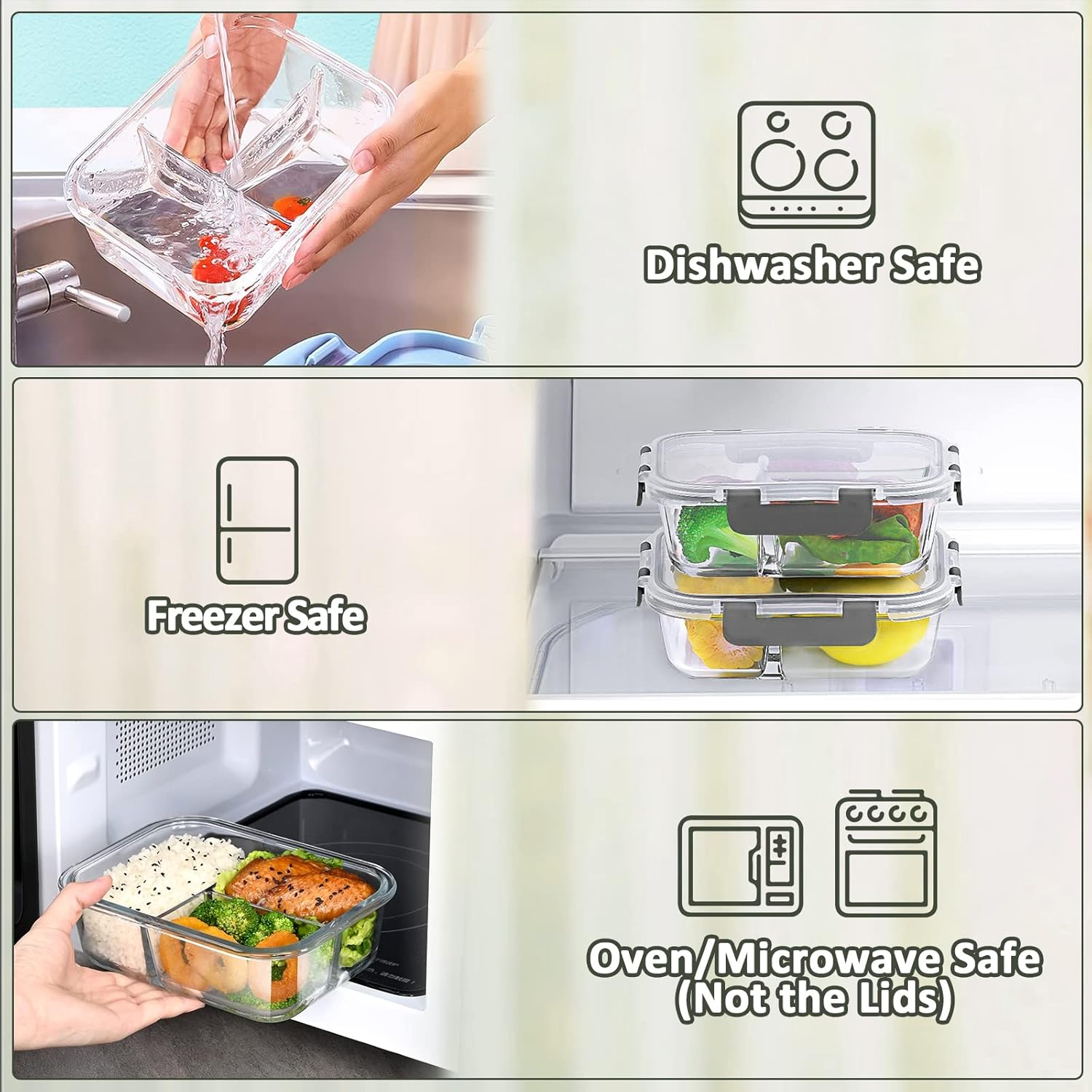 Thumbnail 3 de MCIRCO Glass Meal Prep Containers 36 oz 🍱