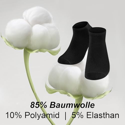 Detalle de Lakpoau Chaussettes Homme 43-46 – Lot de 12 Paires Courts Sport Invisibles Noir