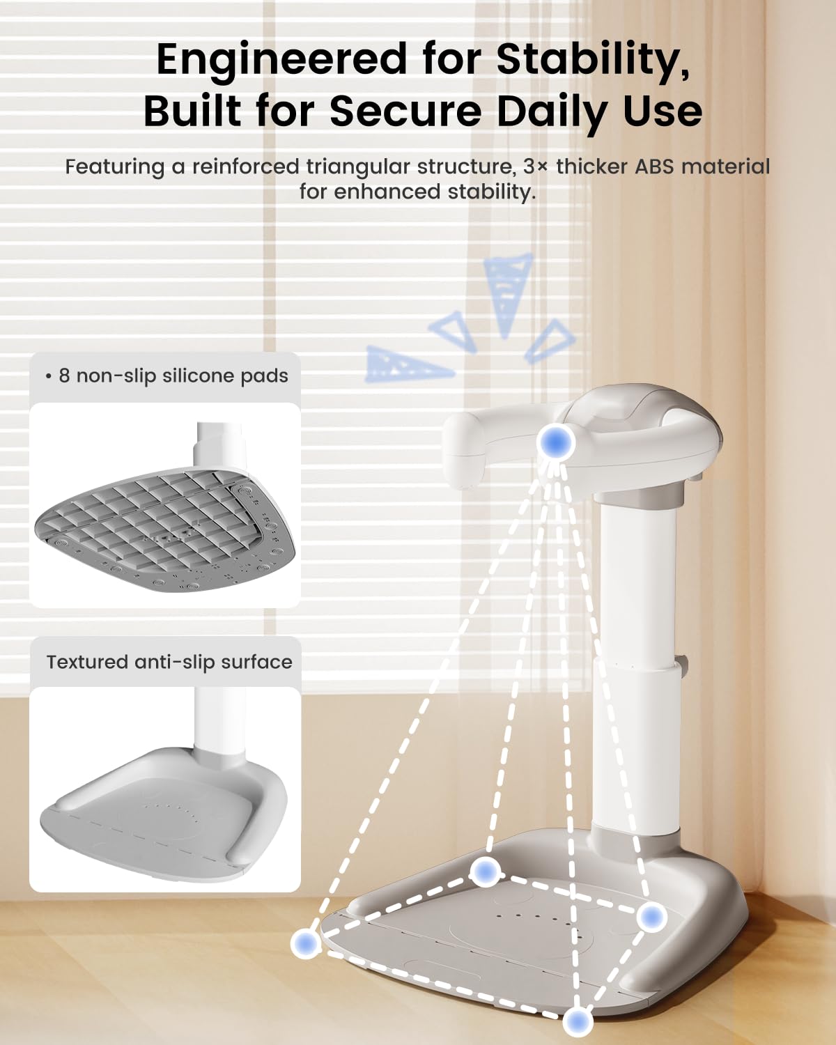 Detalle 2 de COOSEYA Baby Bath with Shower Stand Support | Adjustable Shower Tower and Anti-Slip for Toddlers