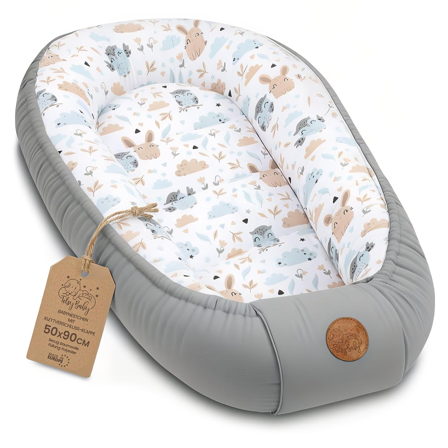 Thumbnail 6 de Babynest Babynestchen Neugeborene (90 x 50 cm) – tragbares Nest für Bett & unterwegs, Galaxie
