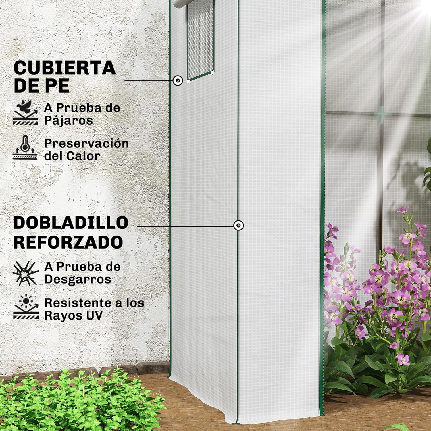 Thumbnail 2 de Outsunny Invernadero Pequeño 196x77x197 cm