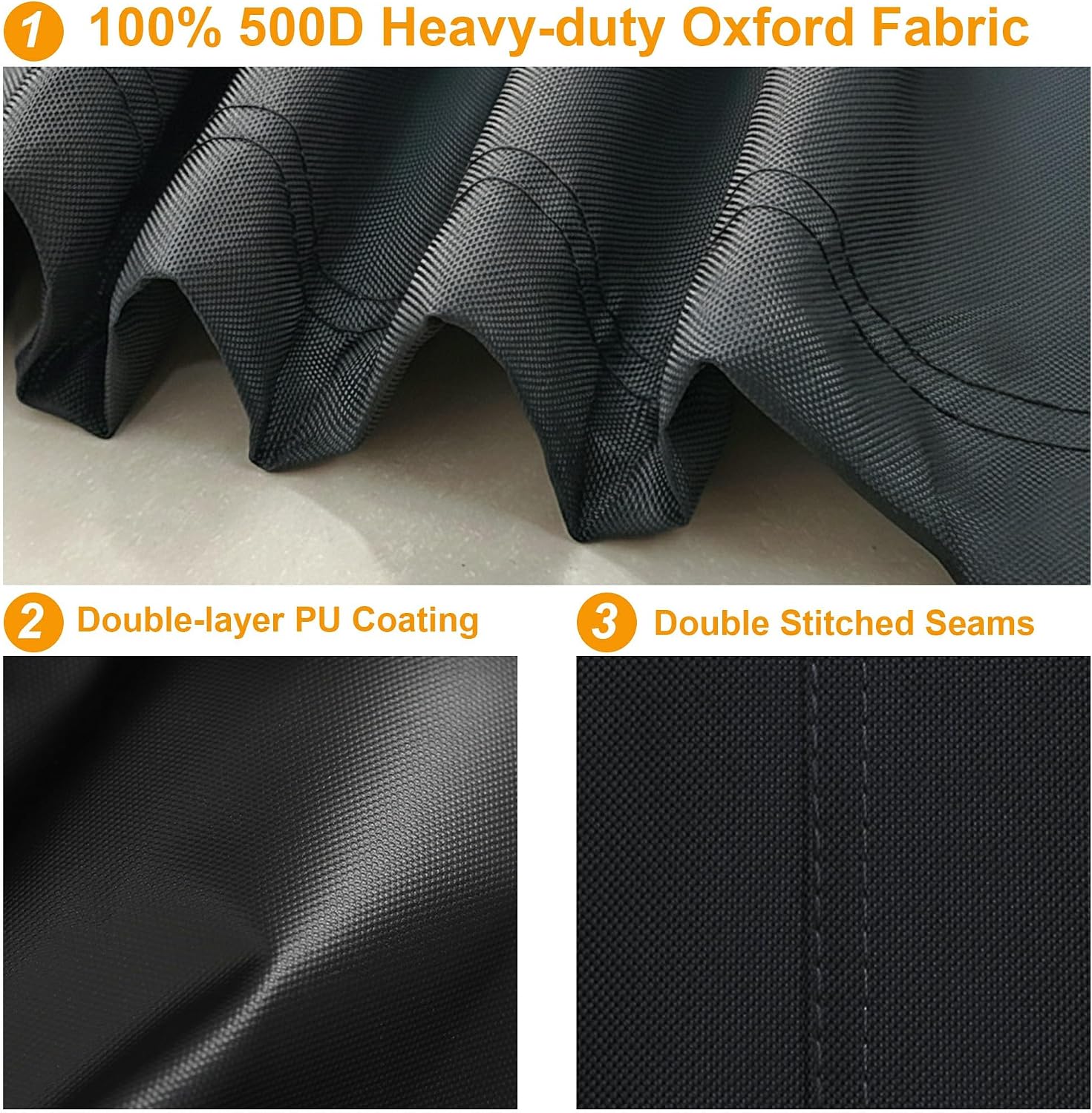 Detalle de Kipiea 53"W X 22"D X 54"H BBQ Cover for Traeger Pro 34 & 780, 500D Oxford