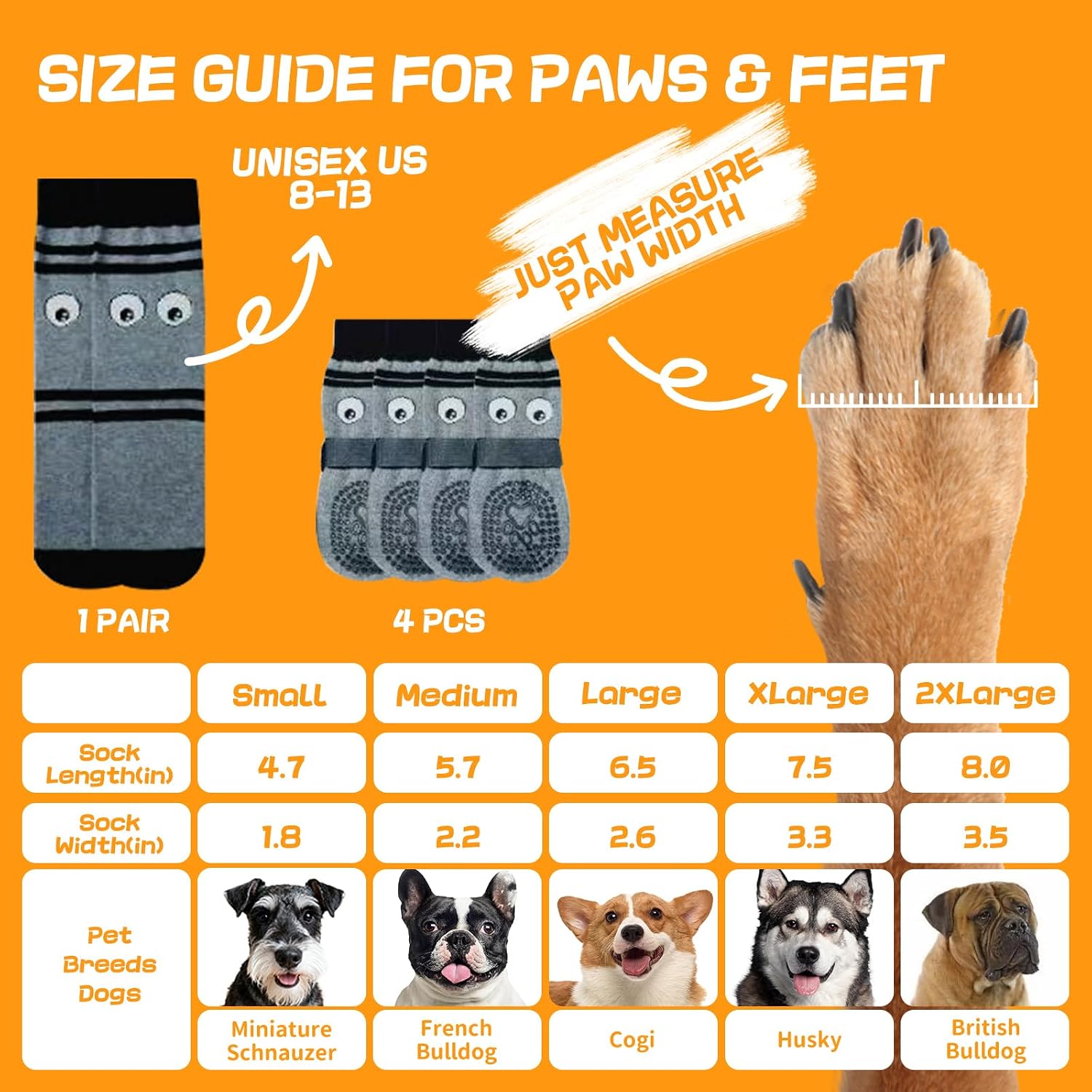 Thumbnail 6 de Non-Slip Dog Socks, Size L