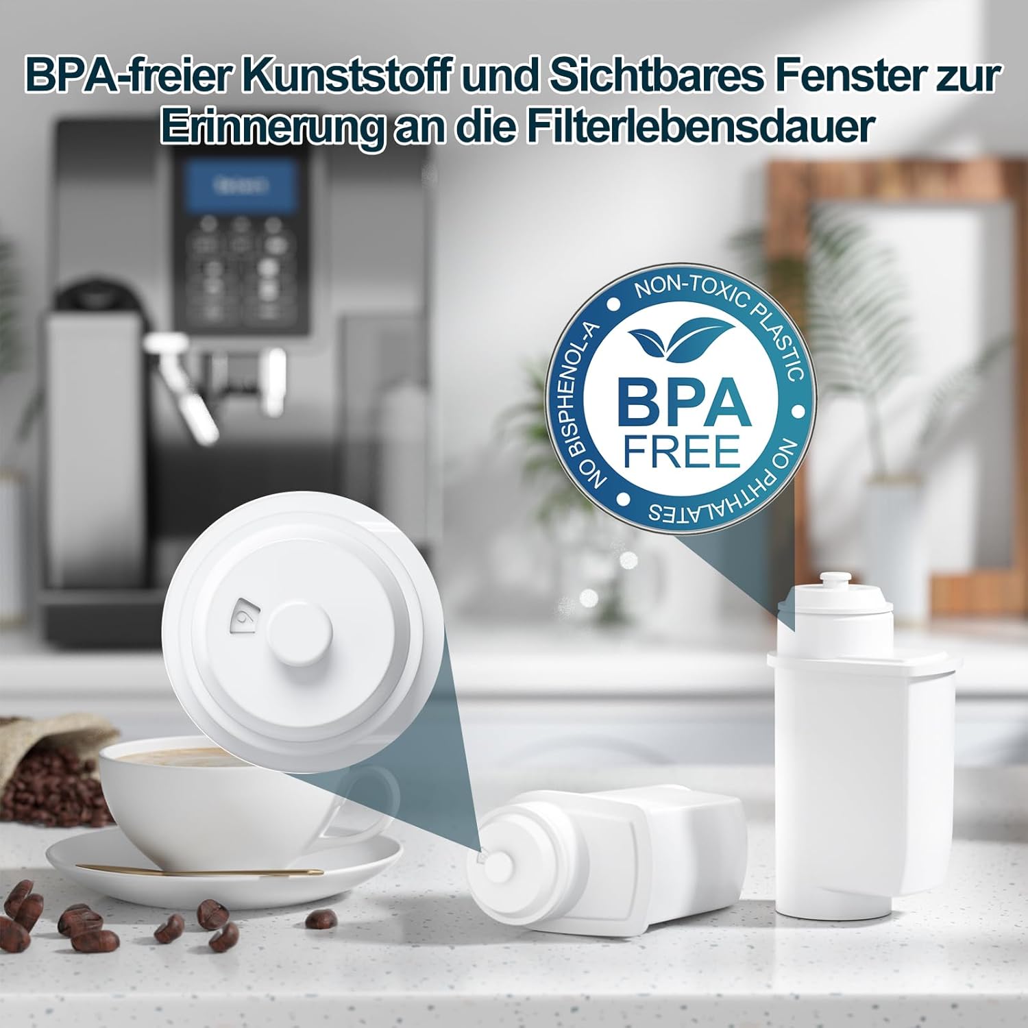 Detalle de ARETHONE Wasserfilter für Kaffeevollautomat