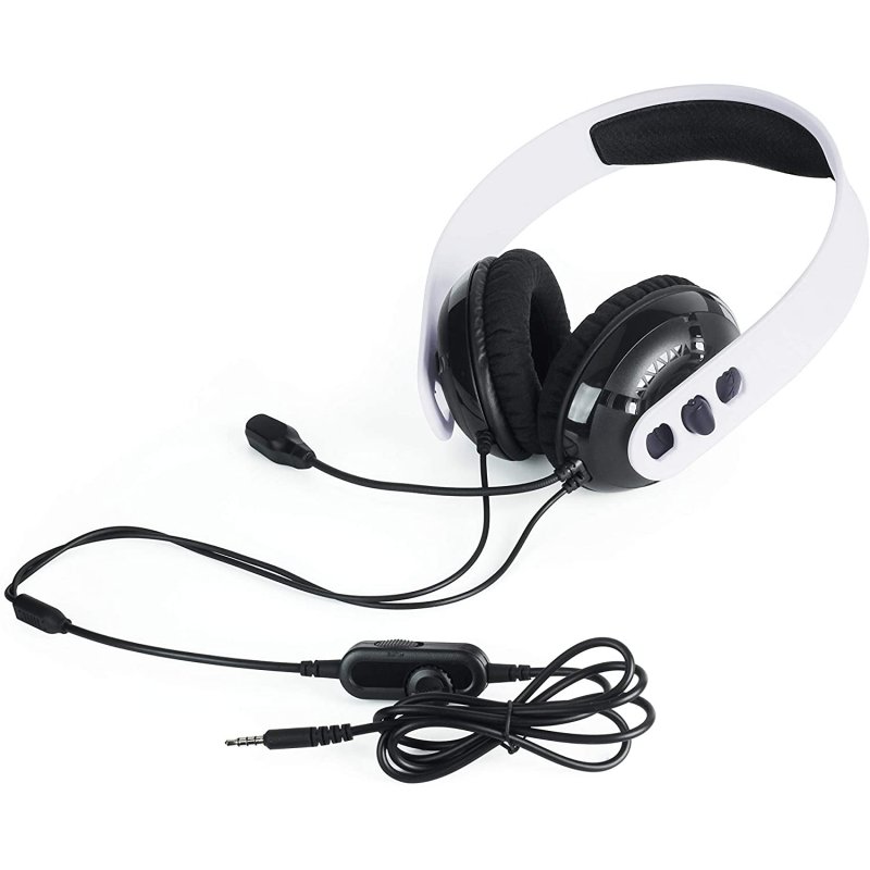 Detalle de Raptor Gaming H200: auriculares gaming con micrófono ajustable para PS5 (blancos)