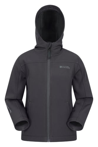 Detalle de Mountain Warehouse Exodus Kids Softshell Jacket – Breathable, Showerproof, Fleece‑Lined Childrens Coat