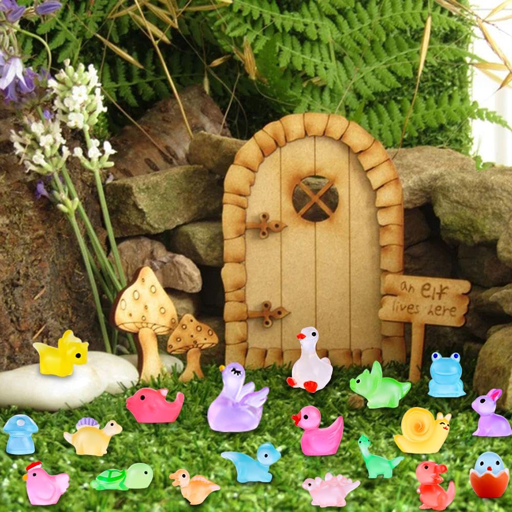 Thumbnail 5 de XIMISHOP 130PCS Mini Luminous Resin Animals 🐣