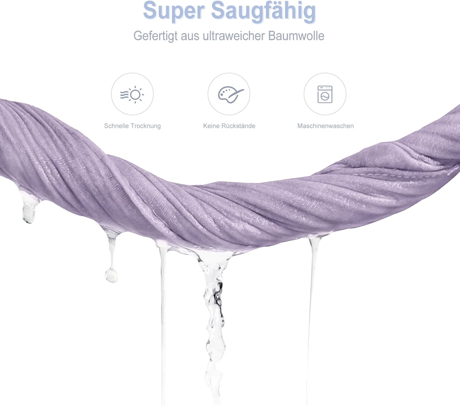 Thumbnail 1 de lulumoon Sabberlätzchen Baby Musselin Dreieckstuch – absorbent, wendbar und 3 Größen