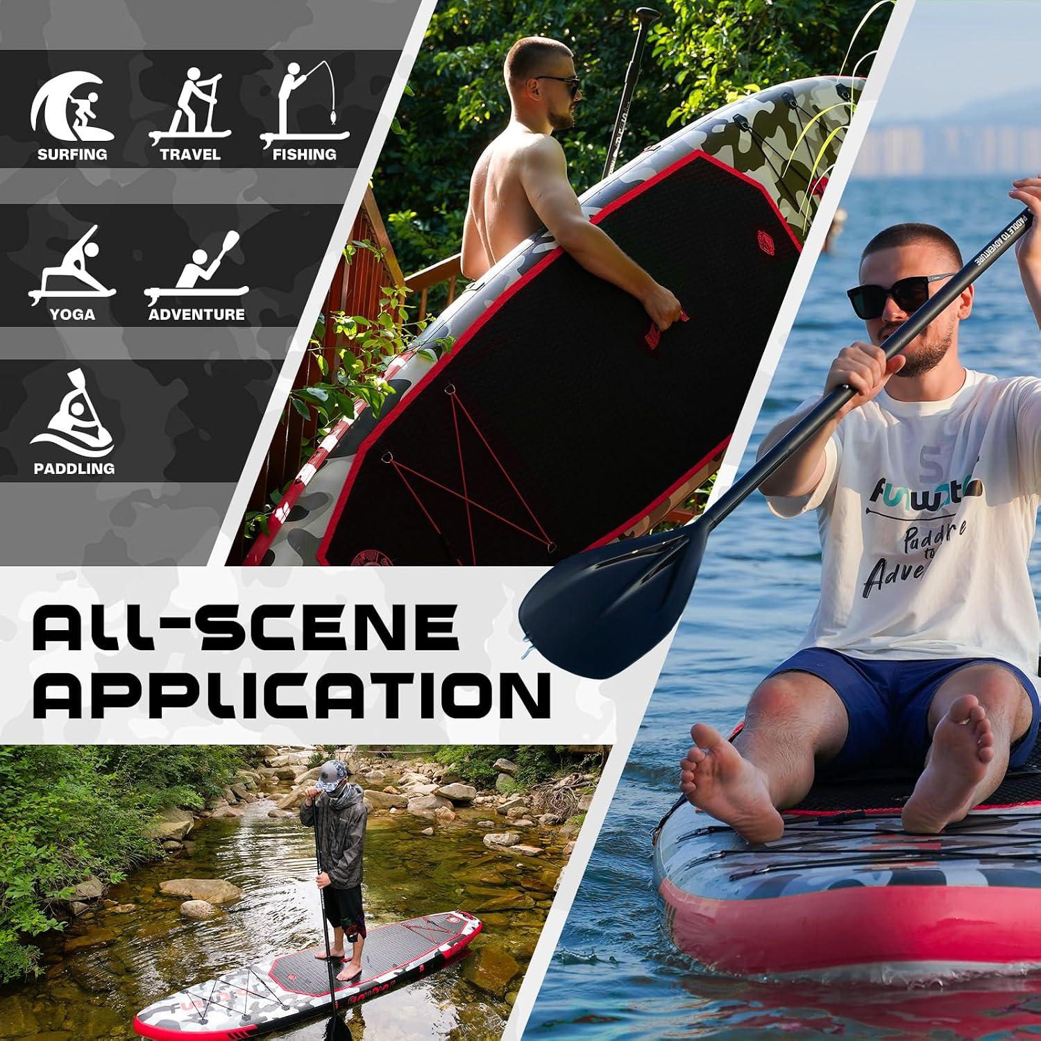 Thumbnail 6 de FunWater Inflatable Stand Up Paddle Board with Premium Accessories (11'6''/11'/10'6'')