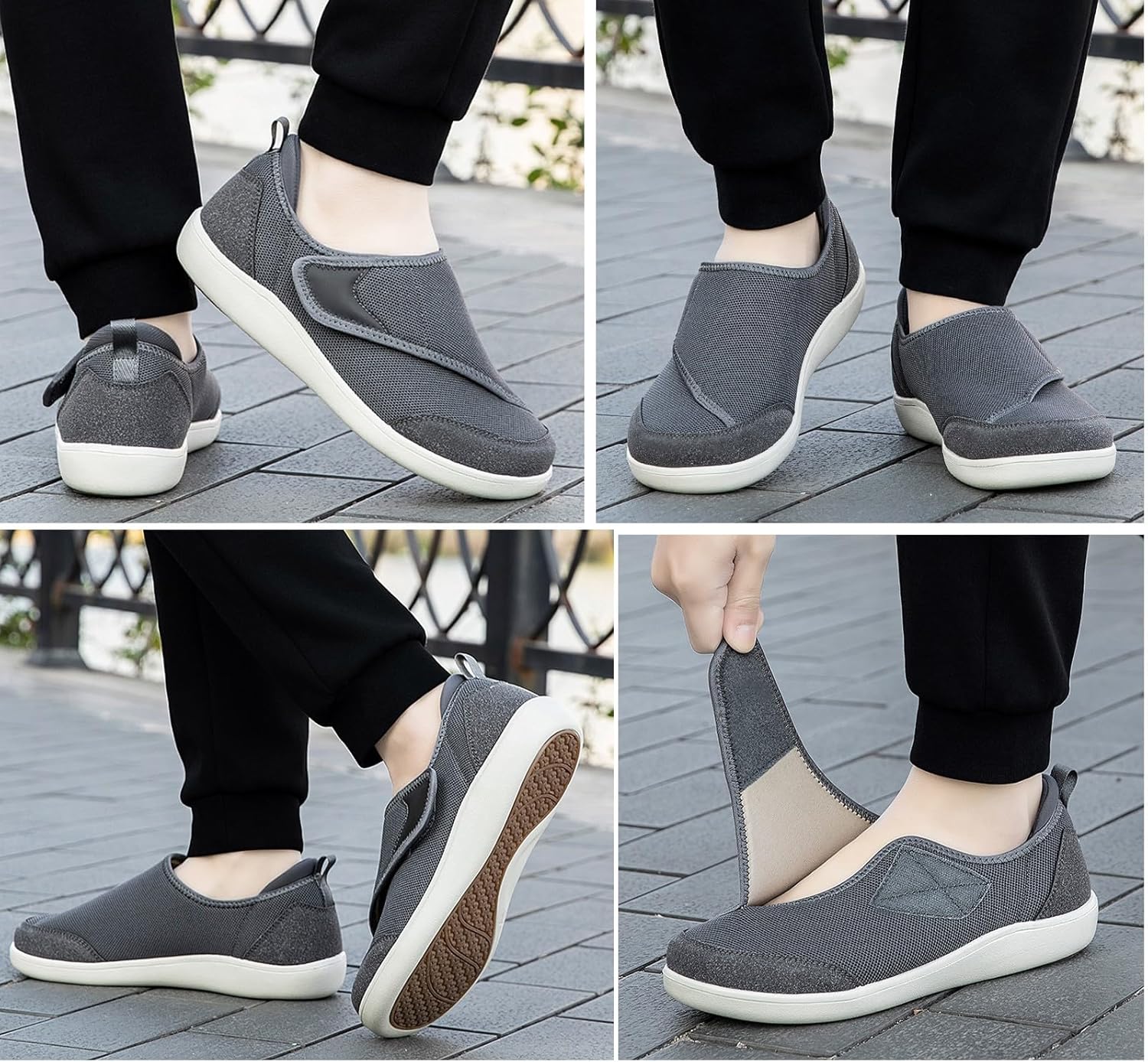Thumbnail 1 de Gaatpot Hausschuhe Extra Weit mit Klettverschluss – Walking-/Freizeit-Schuhe für breite Füße