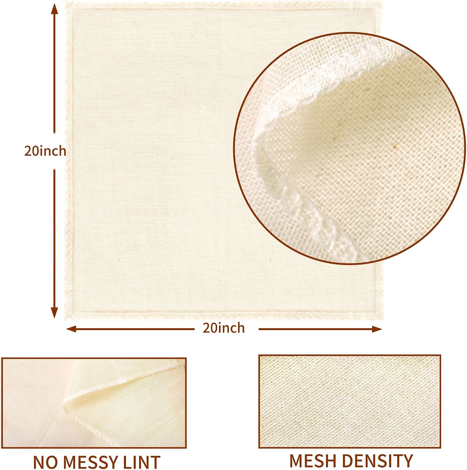 Thumbnail 2 de Mostdream Cheese Cloths 20x20 Inch 10-Pack
