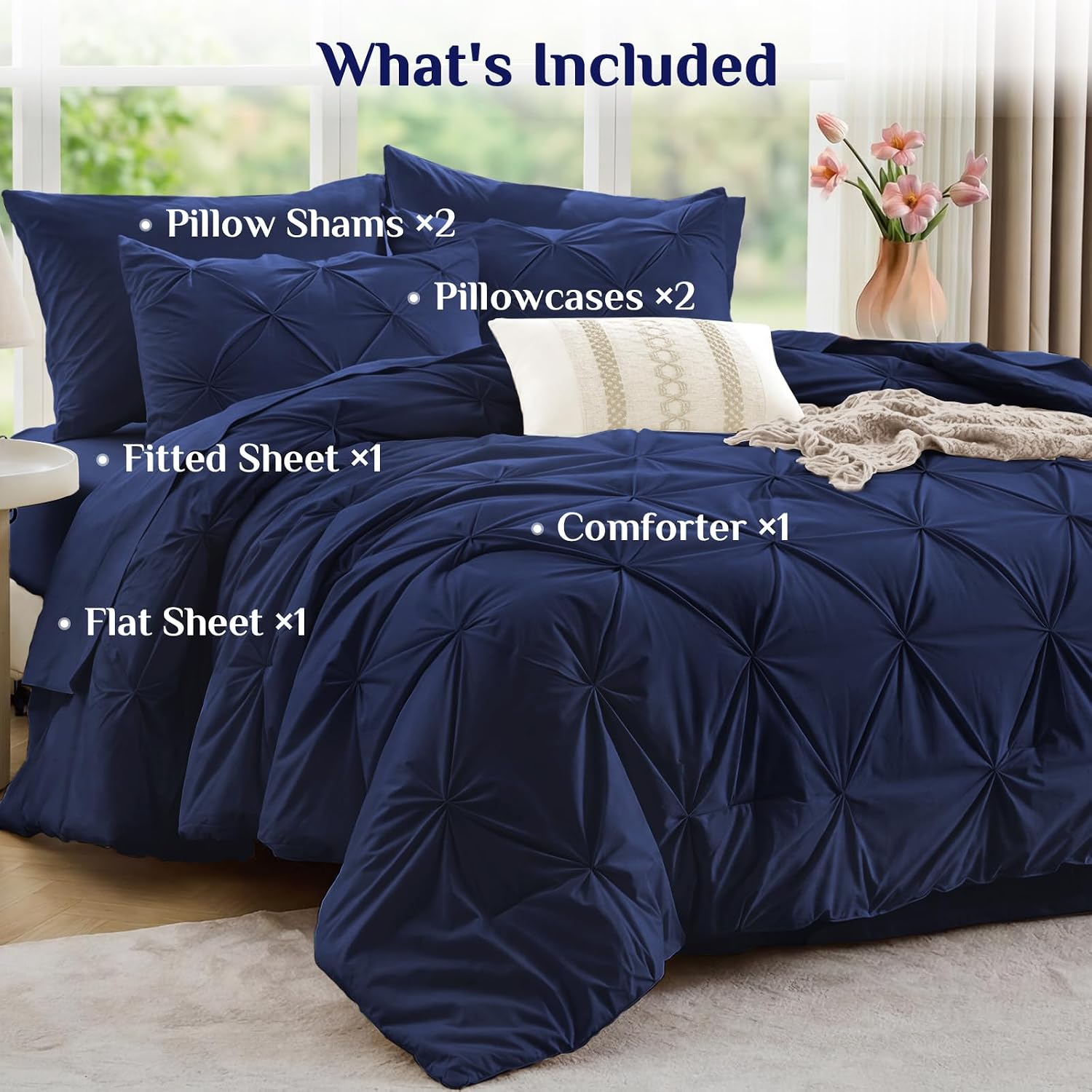 Thumbnail 6 de JOLLYVOGUE Queen 7-piece comforter set