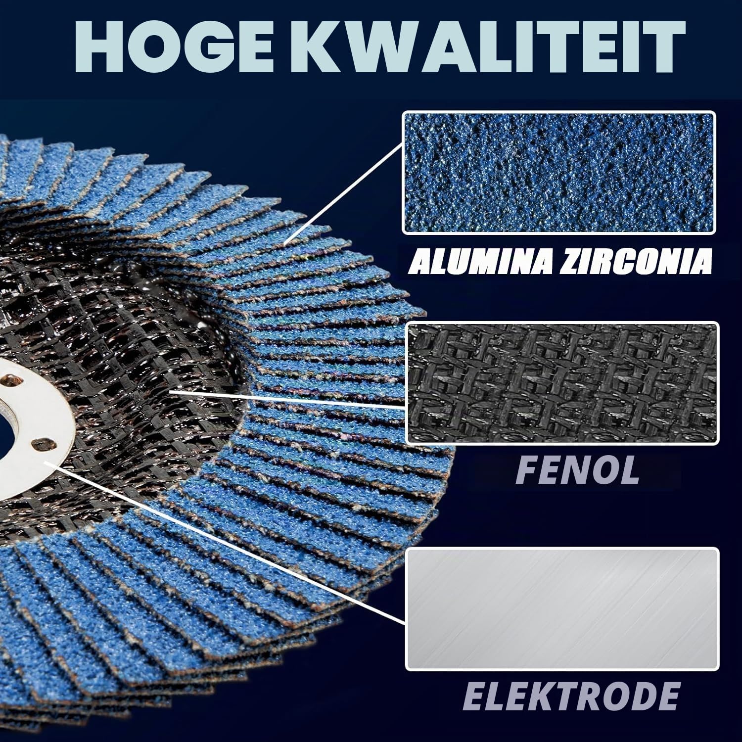 Thumbnail 3 de vuwo 120 lamellenschijven 115 mm, korrel 120, 10 stuks