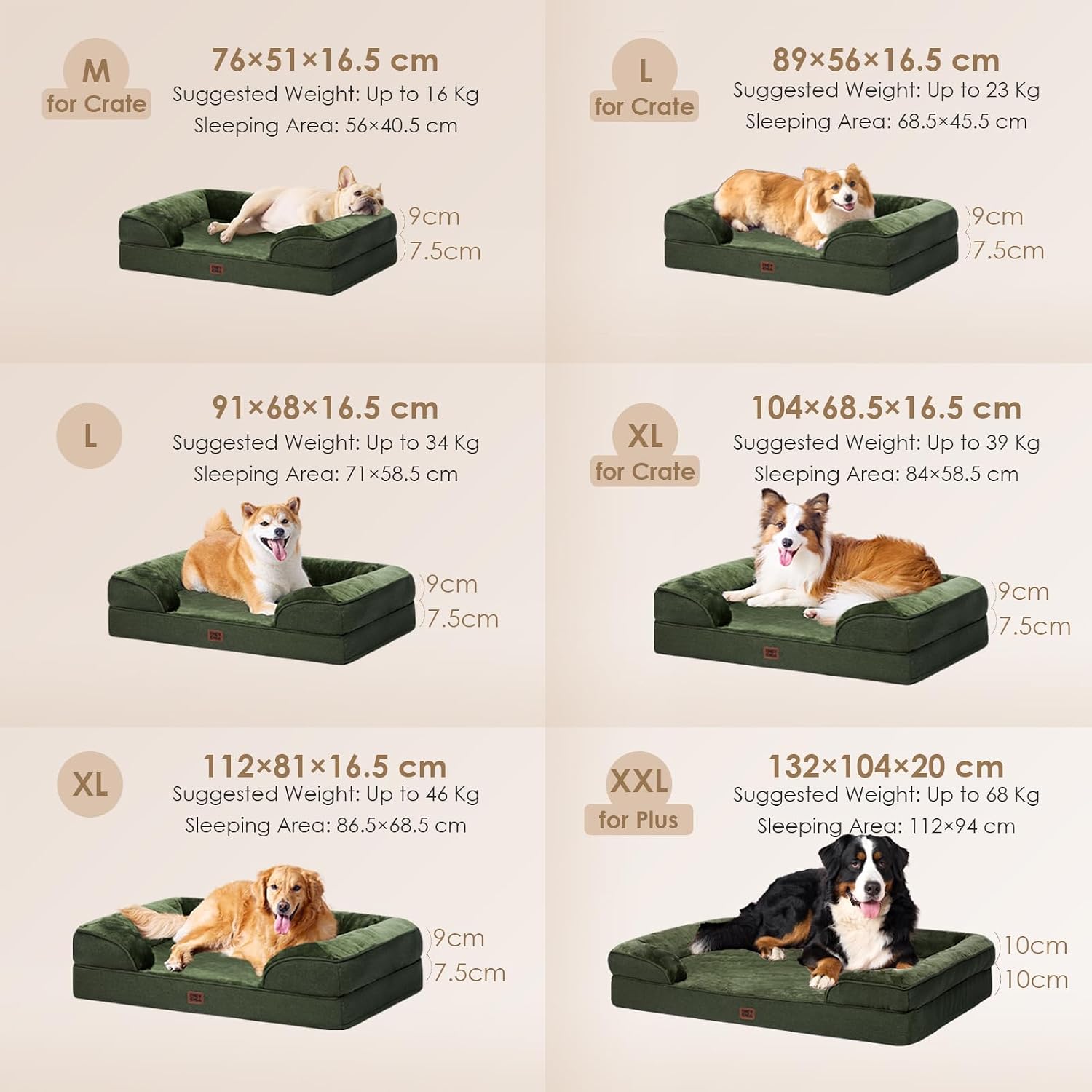 Thumbnail 4 de EHEYCIGA Orthopädisches Hundebett 76×51 cm