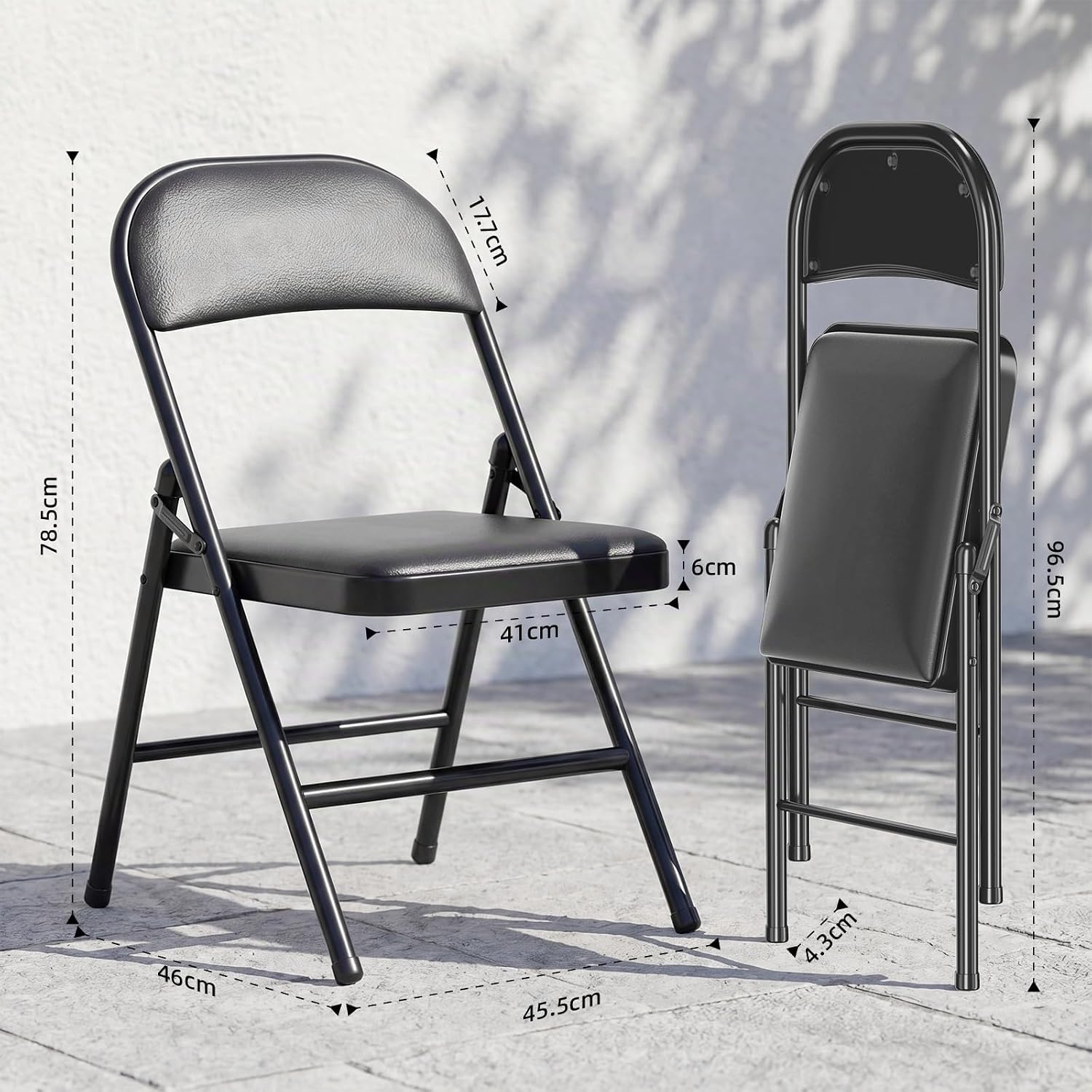Thumbnail 2 de Asdsed Set di 8 Sedie Pieghevoli Imbottite – Comfort, Stabilità e Versatilità per Giardino e Interni
