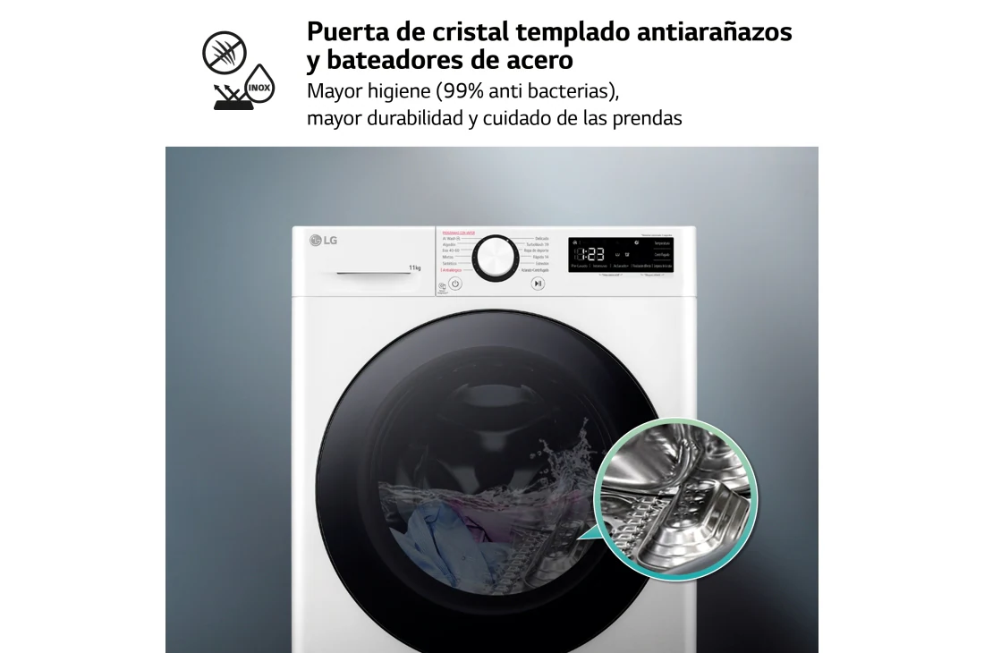 Thumbnail 3 de LG F4WR6011AGW Lavadora inteligente 11 kg, 1.400 rpm