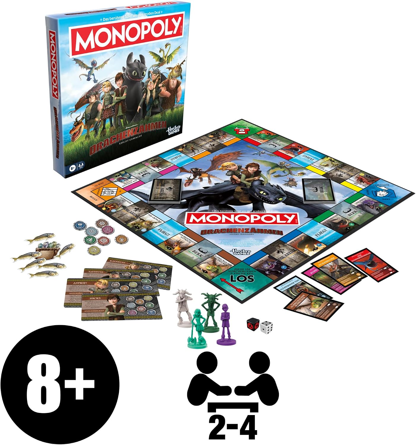 Detalle 2 de DreamWorks Monopoly Drachenzähmen Brettspiel 🧩