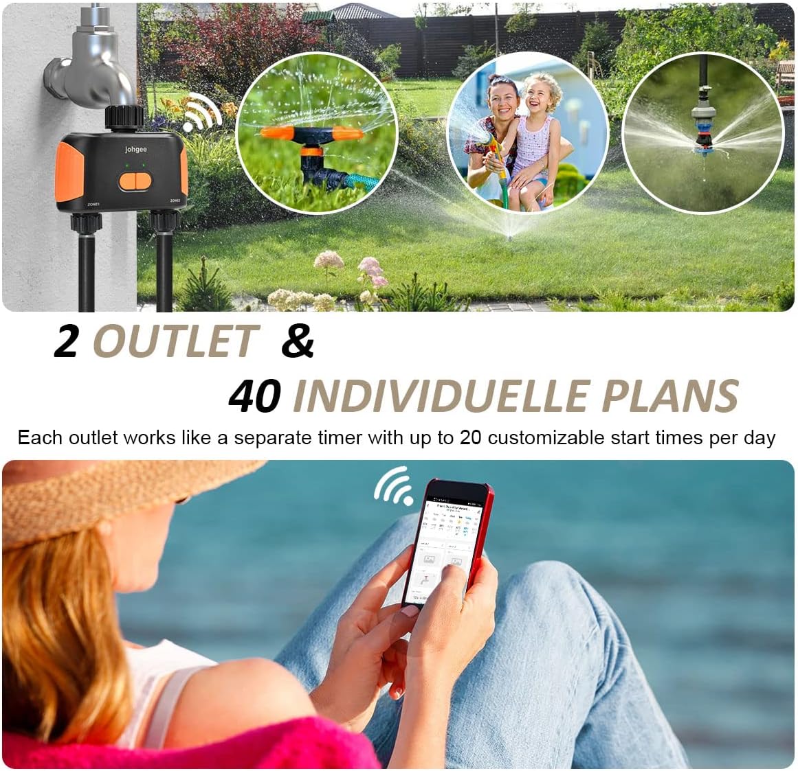 Thumbnail 3 de Temporizador WiFi de Agua para Exteriores con Alexa 🌐