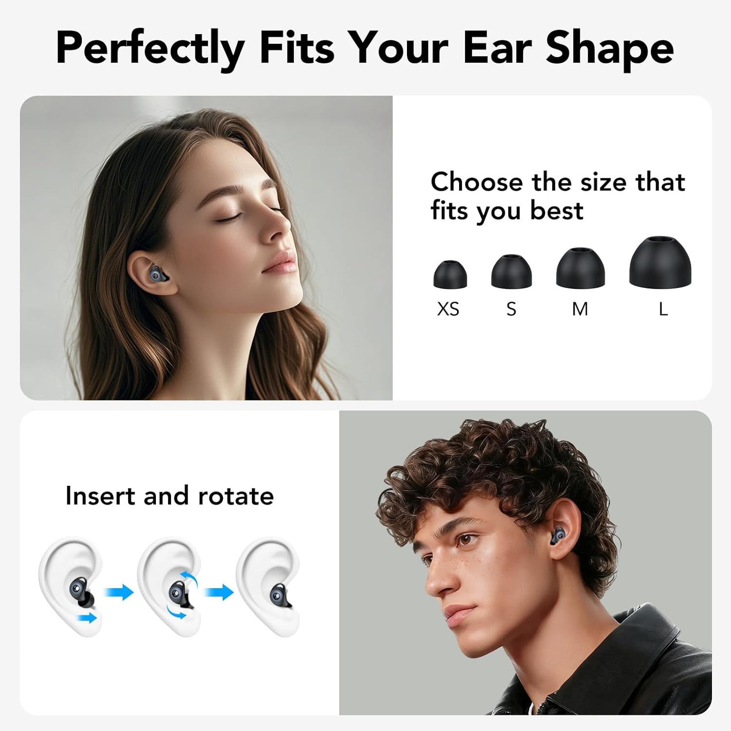Thumbnail 4 de Ear Plugs for Sleep Noise Cancelling -45dB with Case & 8 Eartips