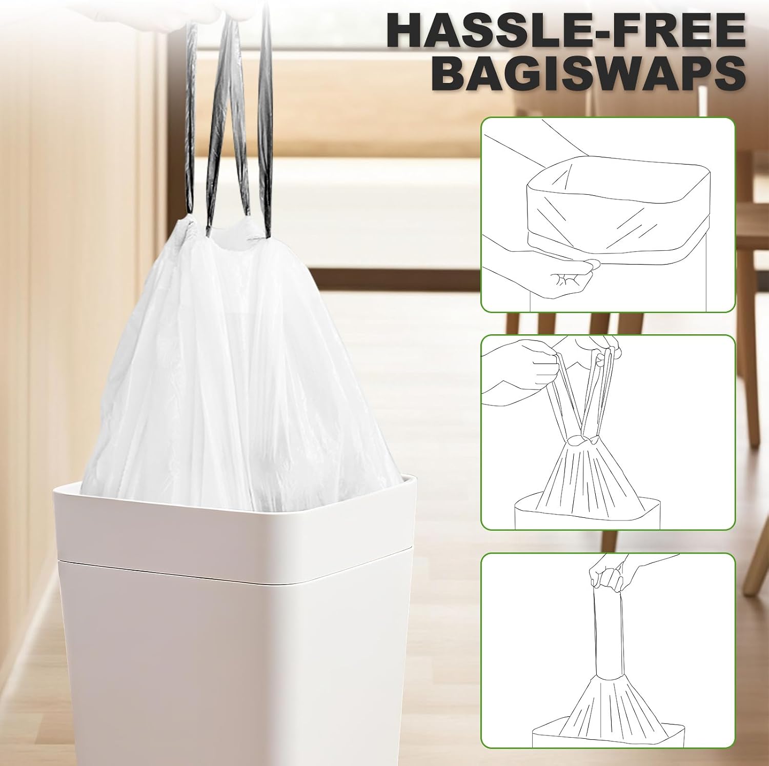 Thumbnail 5 de CORESLUX 50L Bin Liners Drawstring Bags