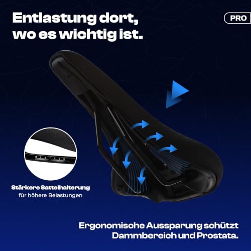 Detalle 2 de ALPENSATTEL Ergonomischer Fahrradsattel Race PRO 3D Memory Foam – universell & atmungsaktiv