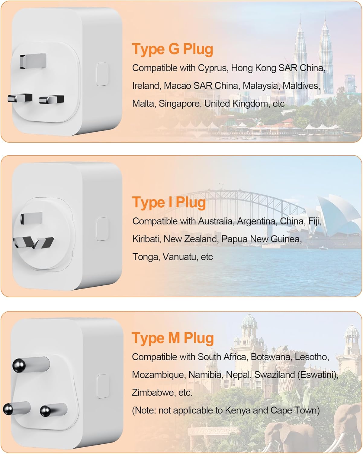 Thumbnail 4 de Denlane Universal Reiseadapter 6 Steckaufsätze 🔌