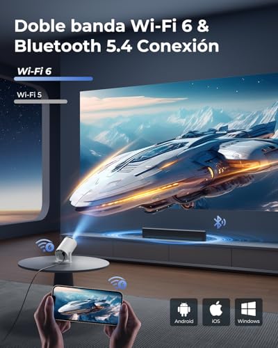 Detalle 2 de Proyector Portátil 4K con Android 14 y Apps Integradas de Einyoumily