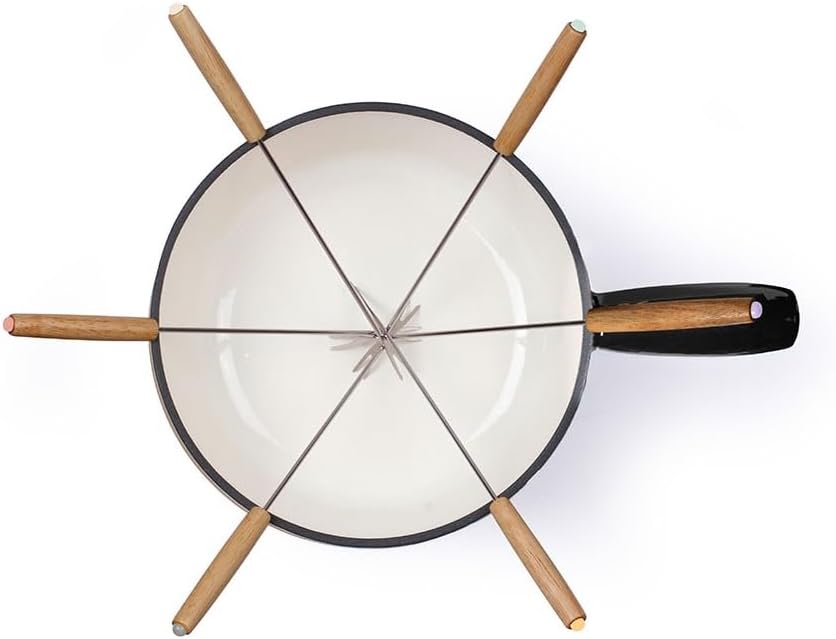 Detalle 2 de LIVOO MEN426N – zestaw do fondue z emaliowanego żeliwa, 2,6 l, 6 widelców