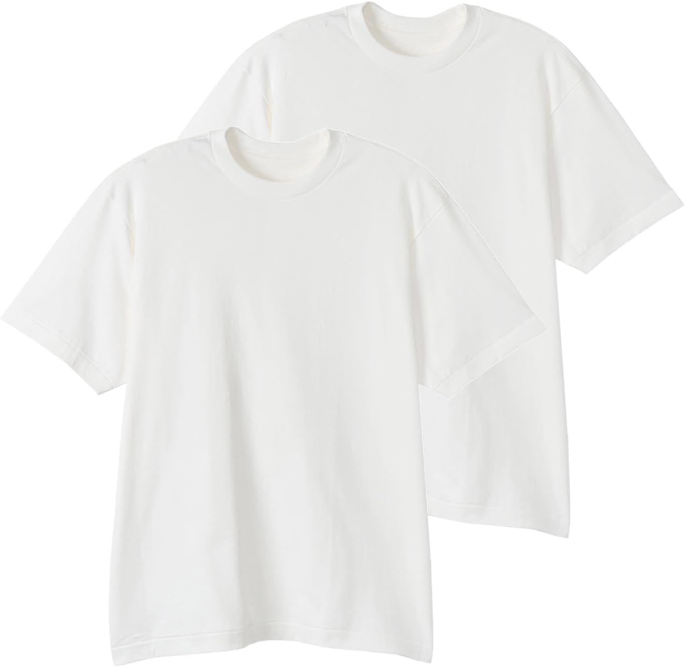 Thumbnail 6 de Hanes SHIRO HM1-Z701 メンズ半袖Tシャツ 2枚組 綿100%・丸胴・タグレス仕様
