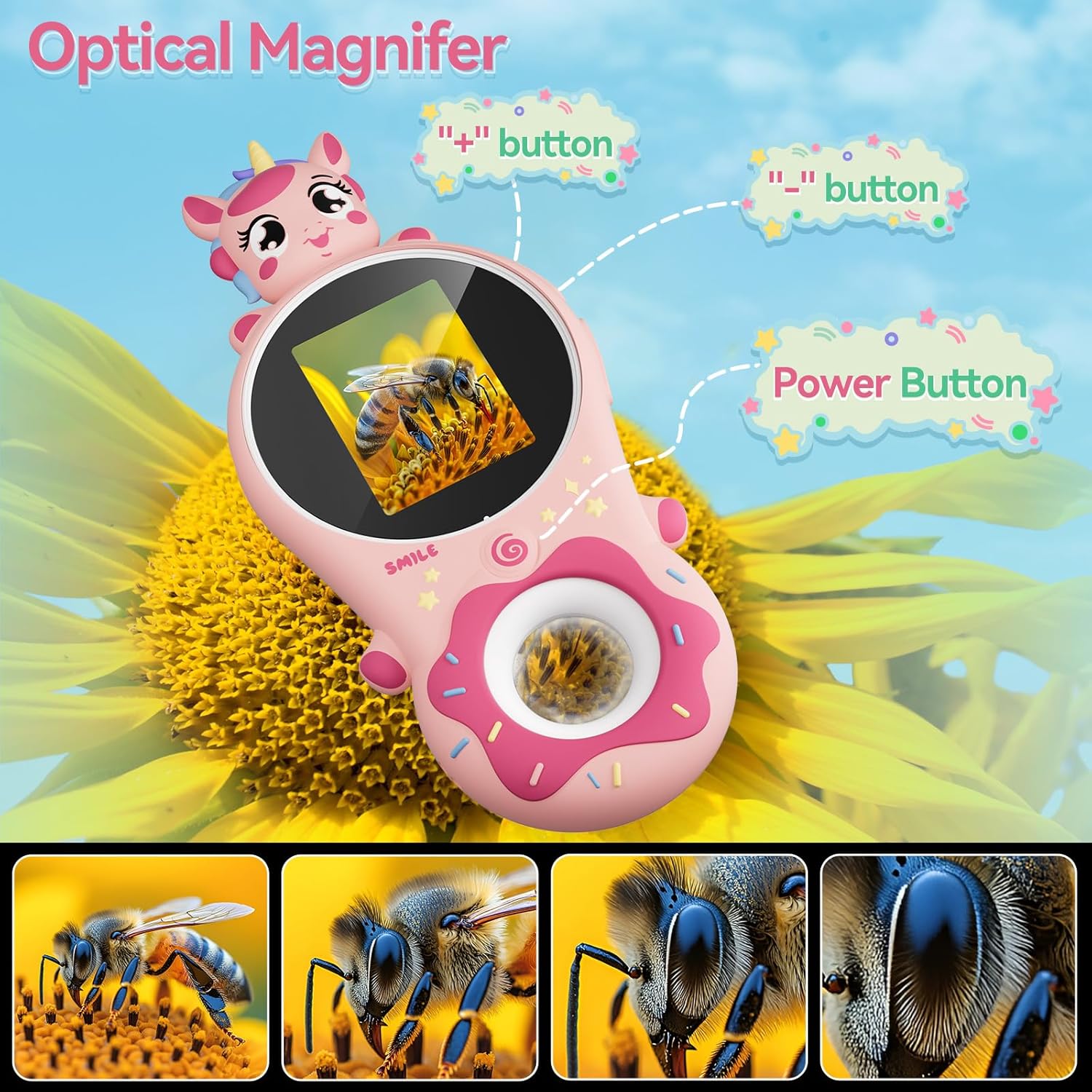 Detalle 1 de 500x Microscopio digitale portatile 500x per bambini