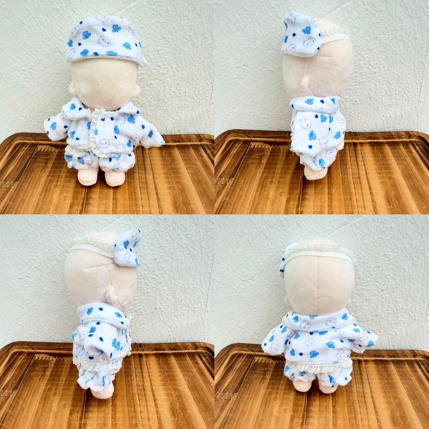 Detalle 1 de ジートリガー TGMC-1375 ぬいぐるみ用フリルパジャマ 3点セット ブルー