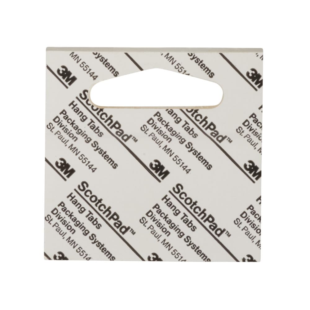 Detalle 2 de 3M 1075 Hang Tab – Clear, Pack of 500 (50.8mm x 50.8mm)