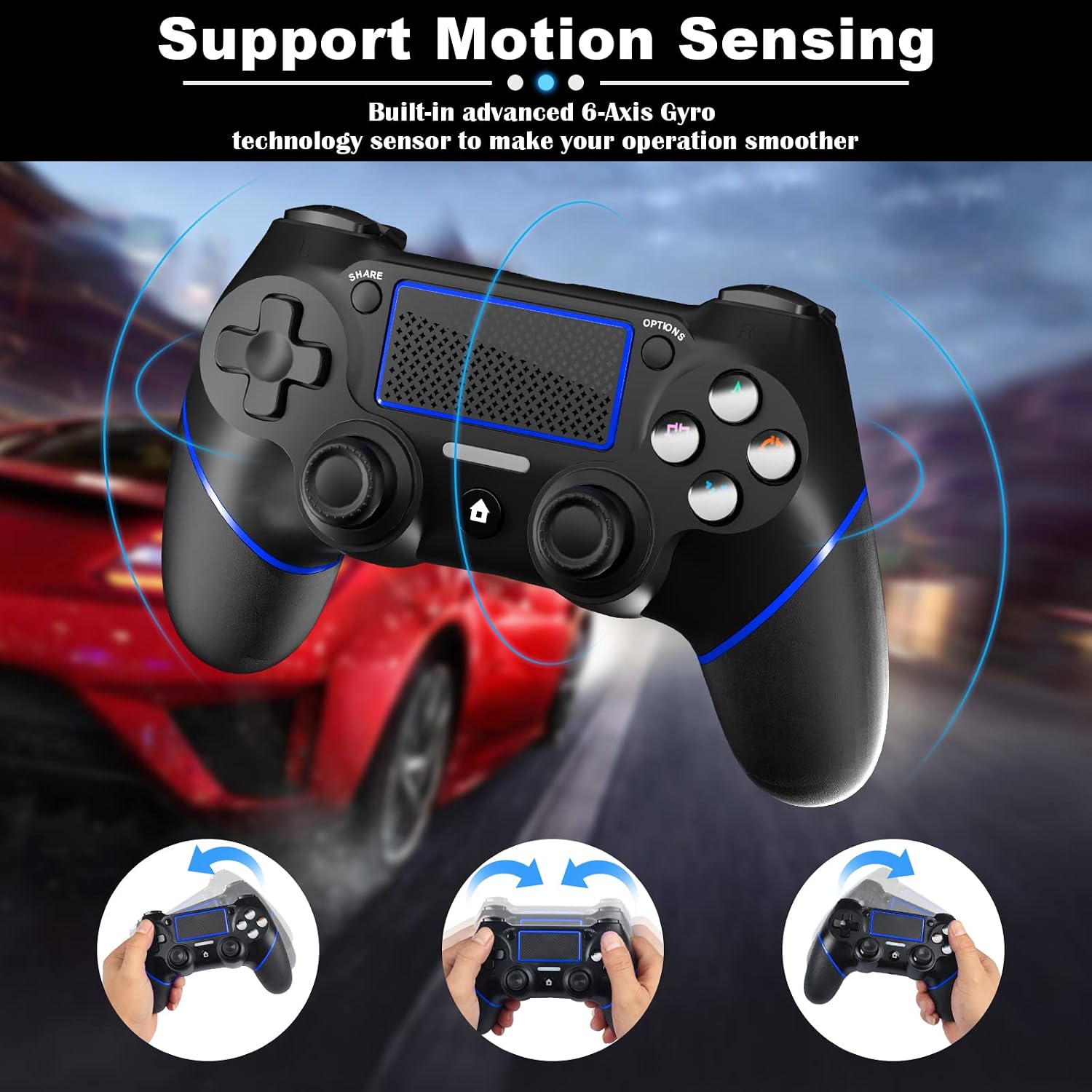 Thumbnail 5 de CHEREEKI Wireless Controller PS4 mit Gyro, 600 mAh
