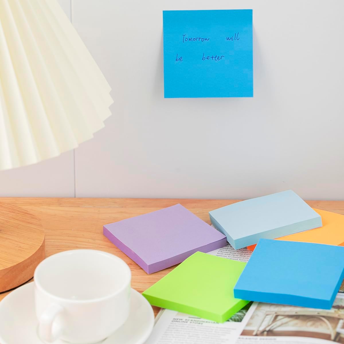 Thumbnail 5 de Wowivy 24 Pack 3x3" Sticky Notes in Bright Colours (82 sheets per pad, 1968 total)