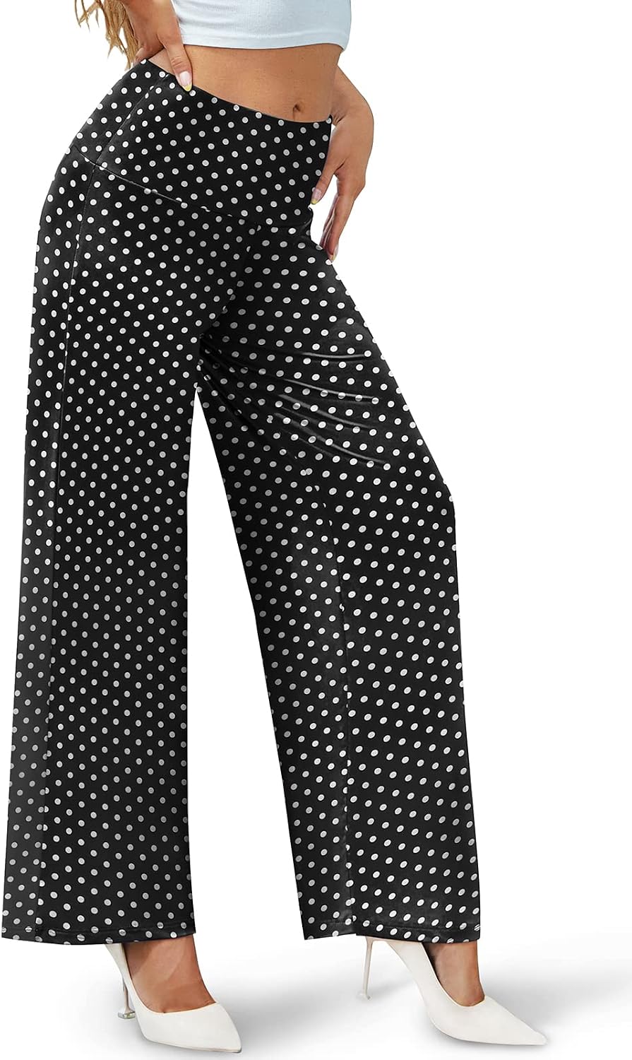 Detalle de Arolina Palazzo Pants for Women: Wide Leg, High-W waist, Casual Yet Chic