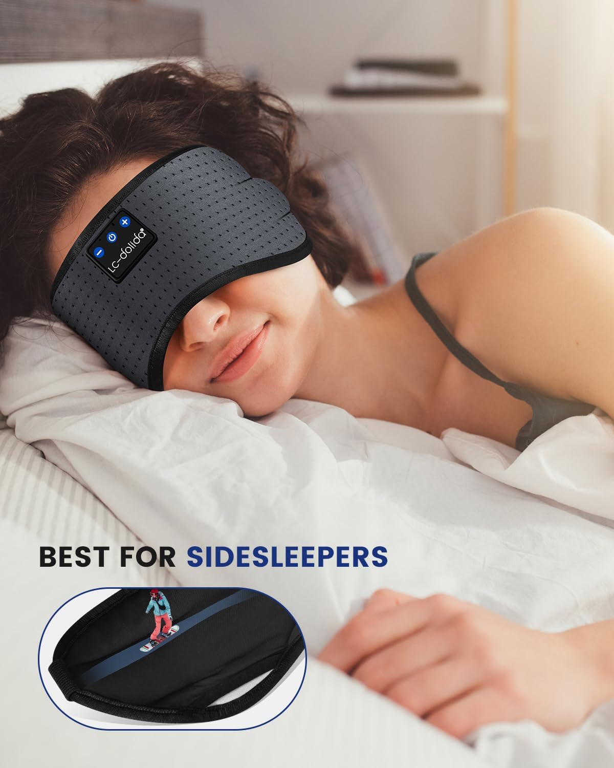 Detalle de LC-dolida LC001 Bluetooth Sleep Mask with Breathable Memory Foam