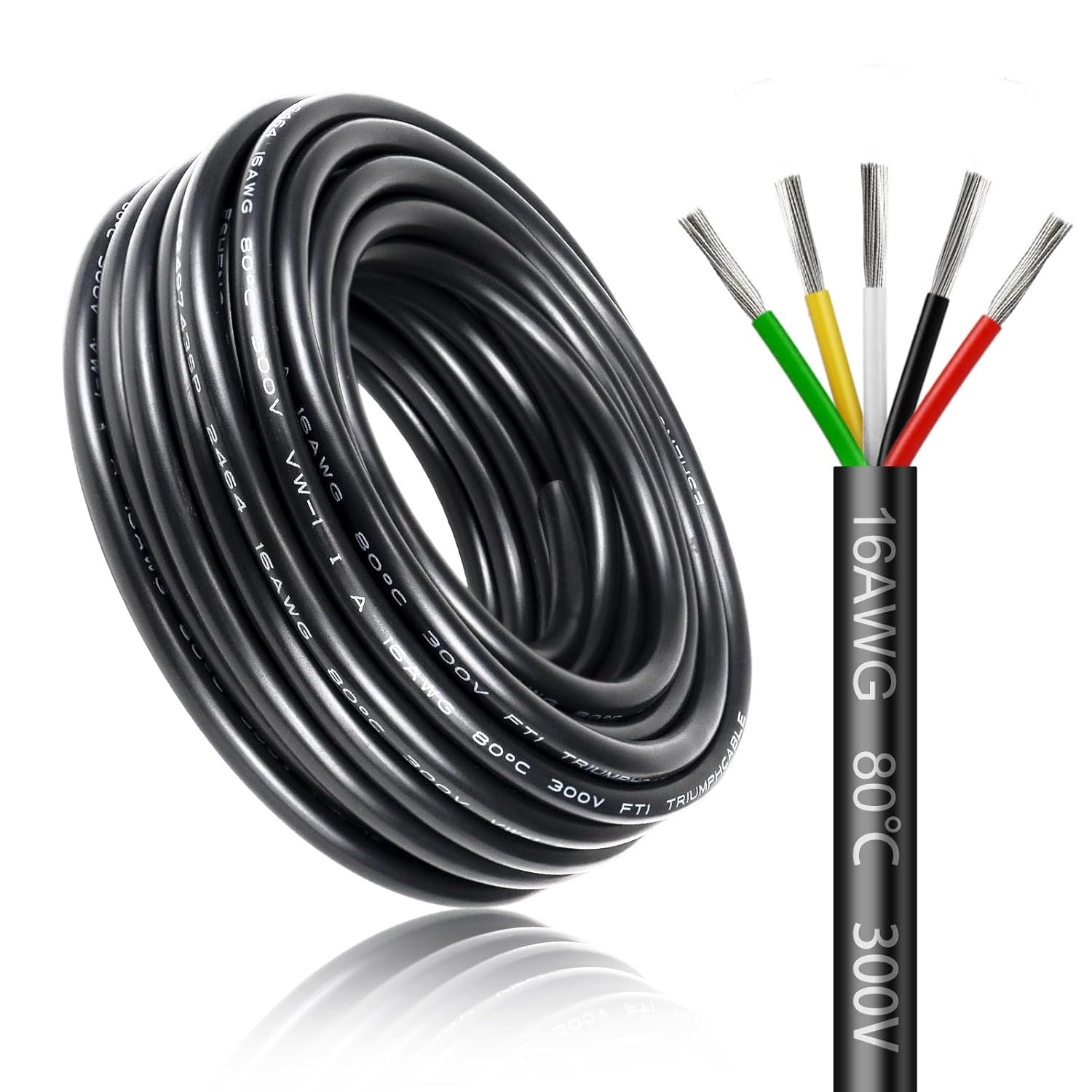 30 Meter Kabel 16AWG 5x1,5mm² Elektrischer Kabel