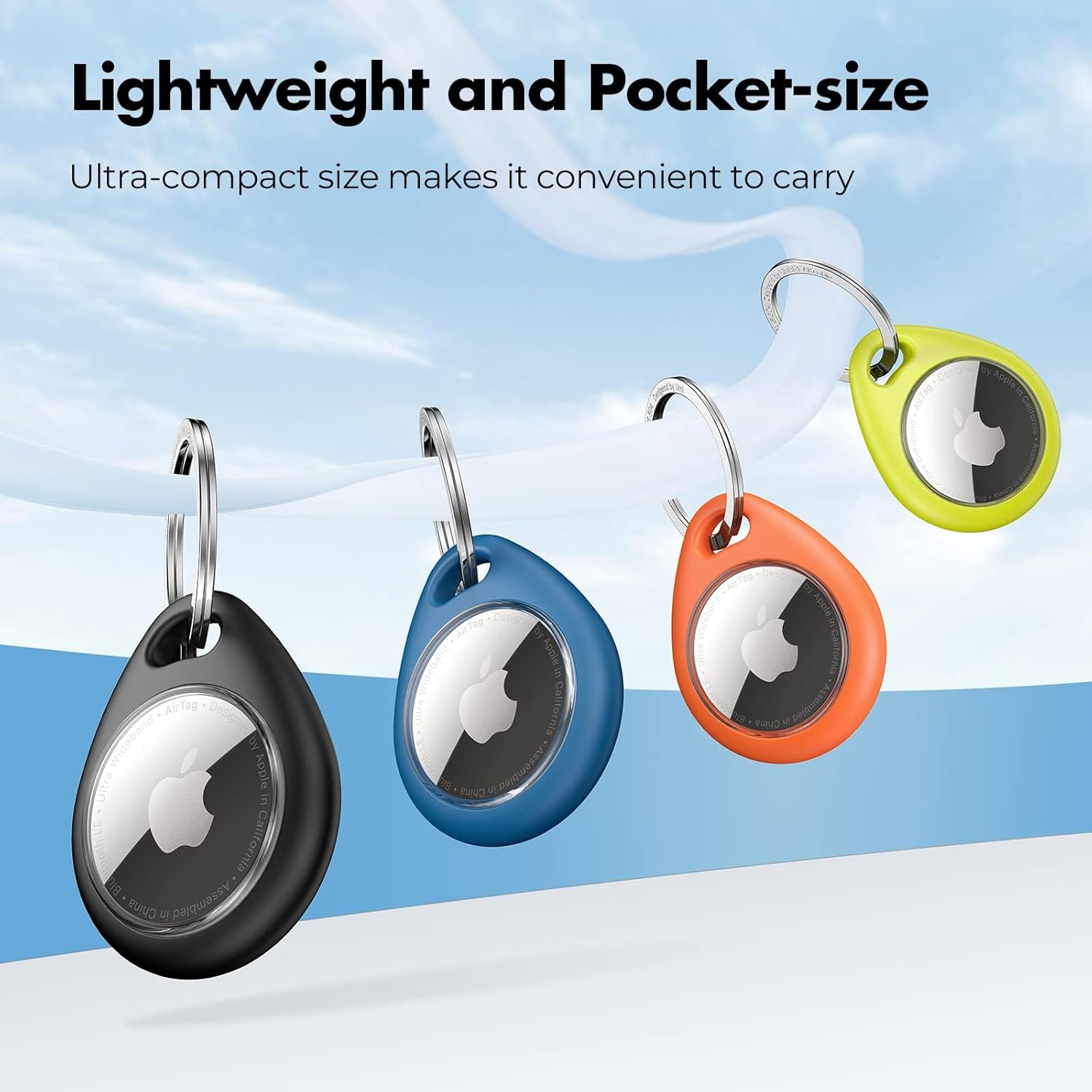 Thumbnail 6 de UNBREAKcable AirTag Holder 4-Pack: Tight Fit, Durable TPU Protection with 304 Stainless Steel Key Ring