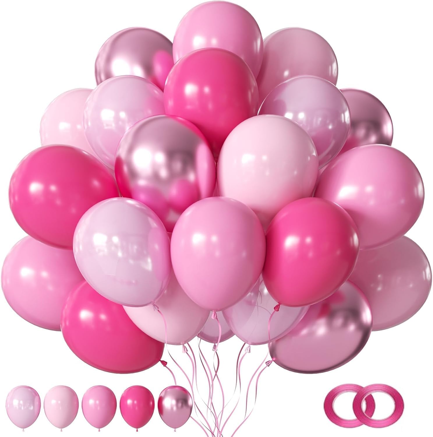 Detalle de Gold White Beige Balloons Set – 12-Inch Neutral Boho Latex Balloons (40-pack) for Weddings and Celebrations