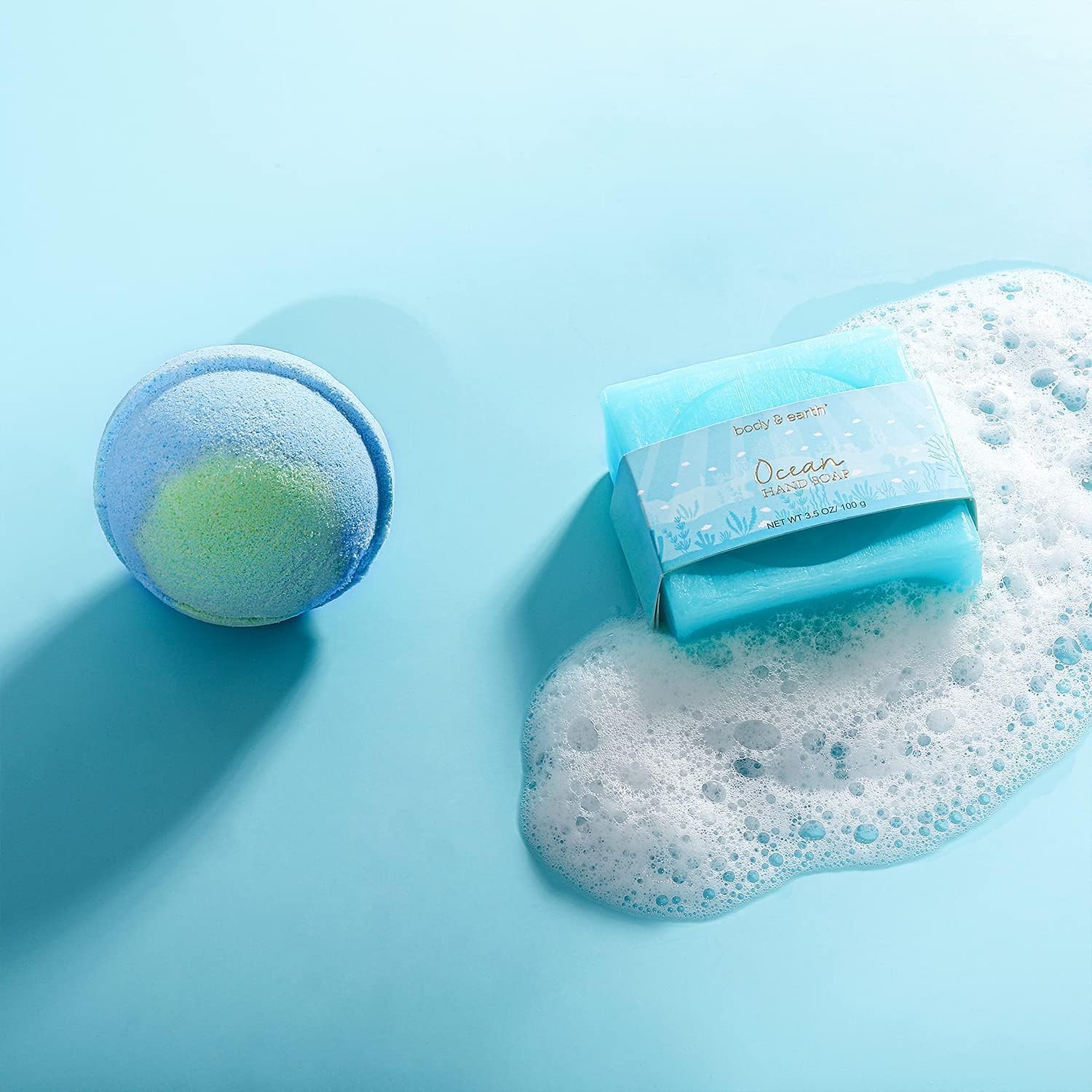 Detalle de BODY & EARTH BE-BP-044 Ocean Scent Bath & Body Gift Set, 5 Pieces