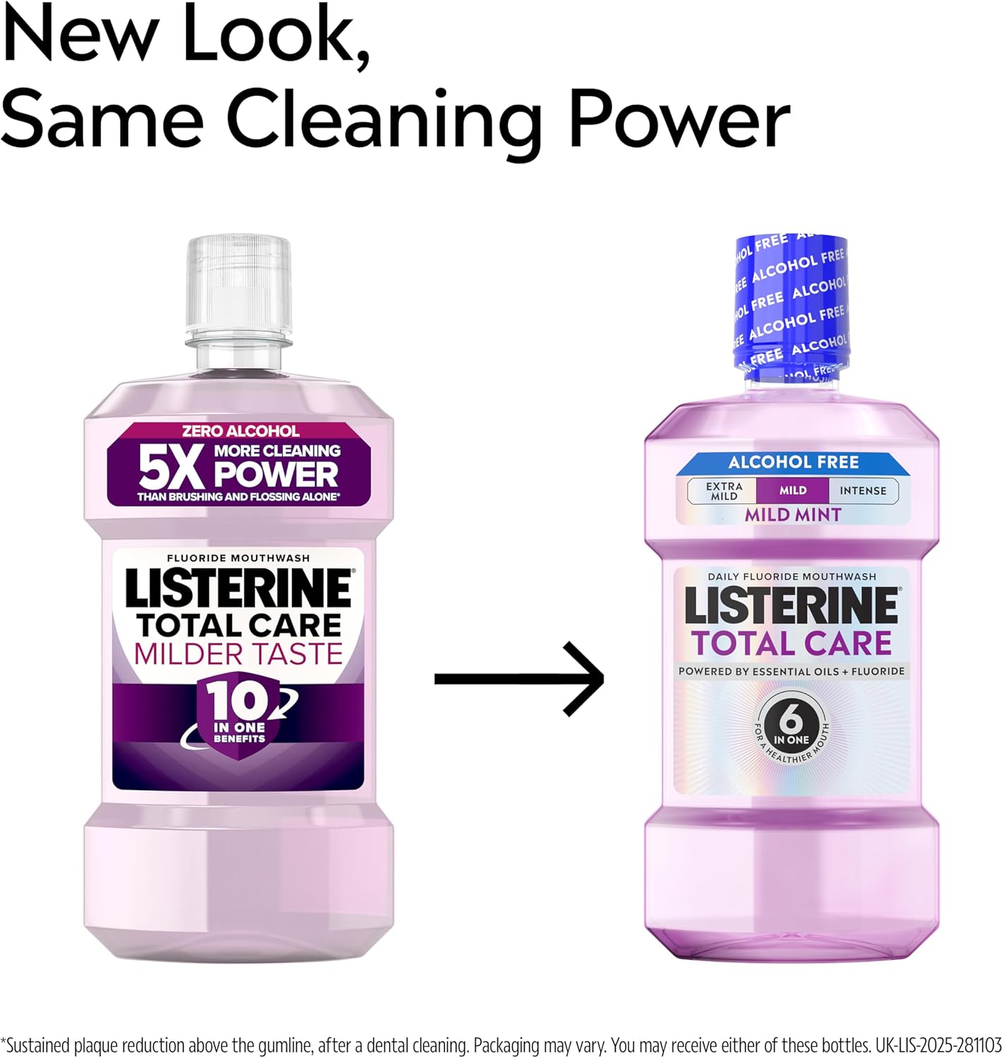 Thumbnail 1 de Listerine Total Care Milder Taste (Zero Alcohol) Antibacterial Mouthwash – 750ml, Pack of 4