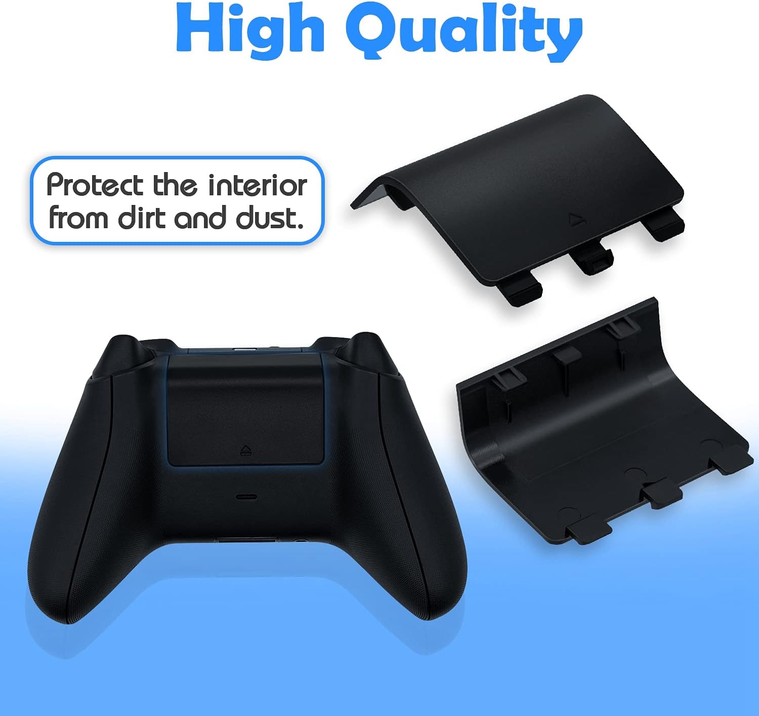 Thumbnail 4 de Lot de 6 coques de batterie de rechange Mcbazel pour manettes Xbox Series S/X (noir)