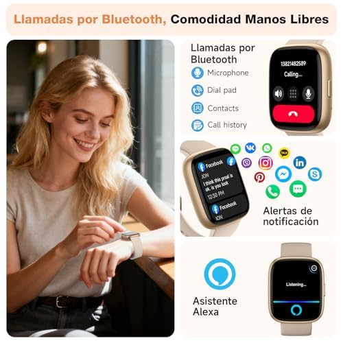 Thumbnail 2 de VRPEFIT Smart Watch para mujer y para hombre: 1.83" HD, llamadas Bluetooth y Alexa integrada