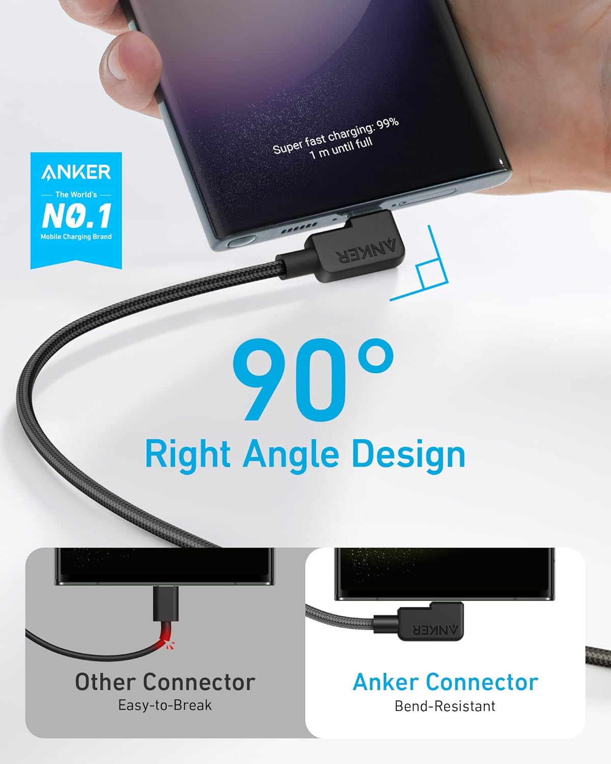 Thumbnail 1 de Anker Cable USB C en ángulo recto 240W Pack de 2🔌
