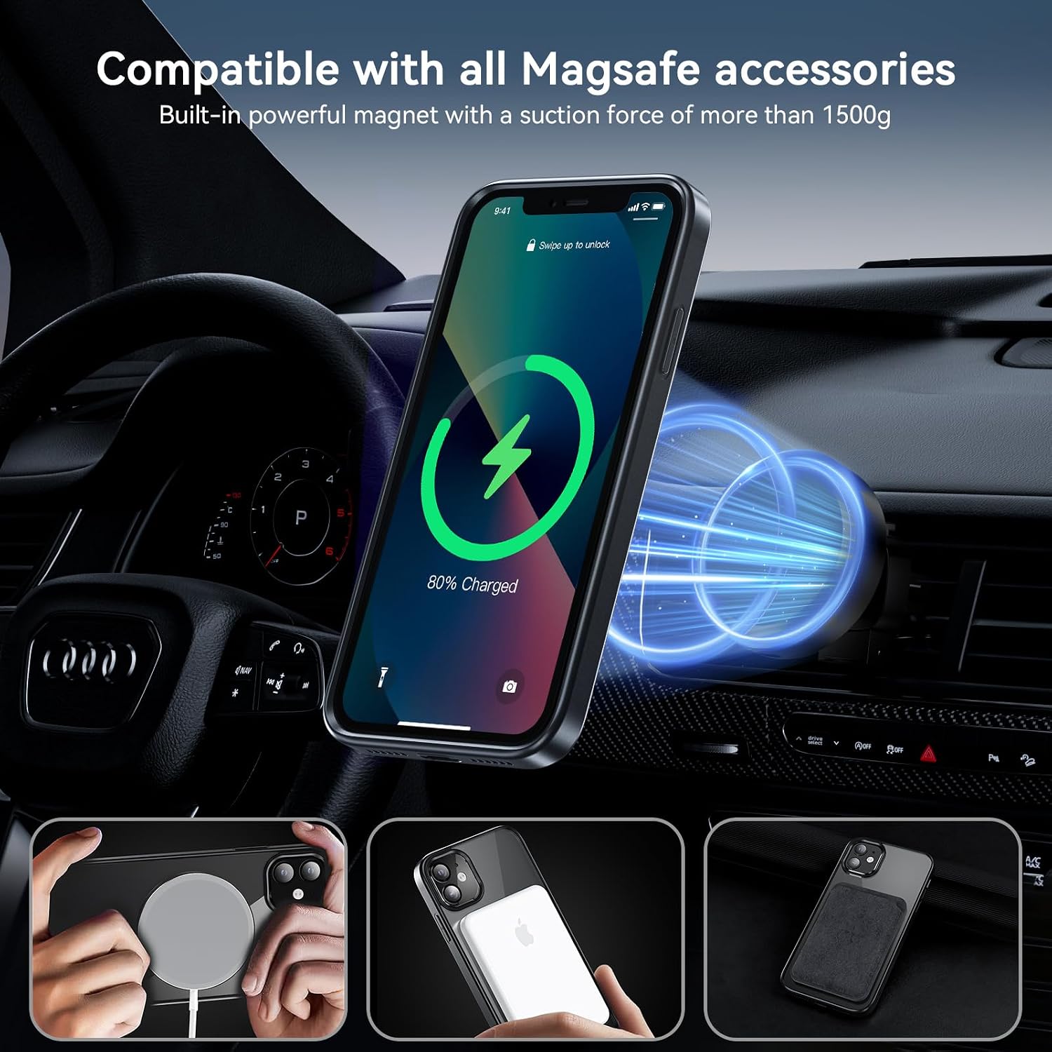 Detalle de iPhone 11 magnetic case with MagSafe