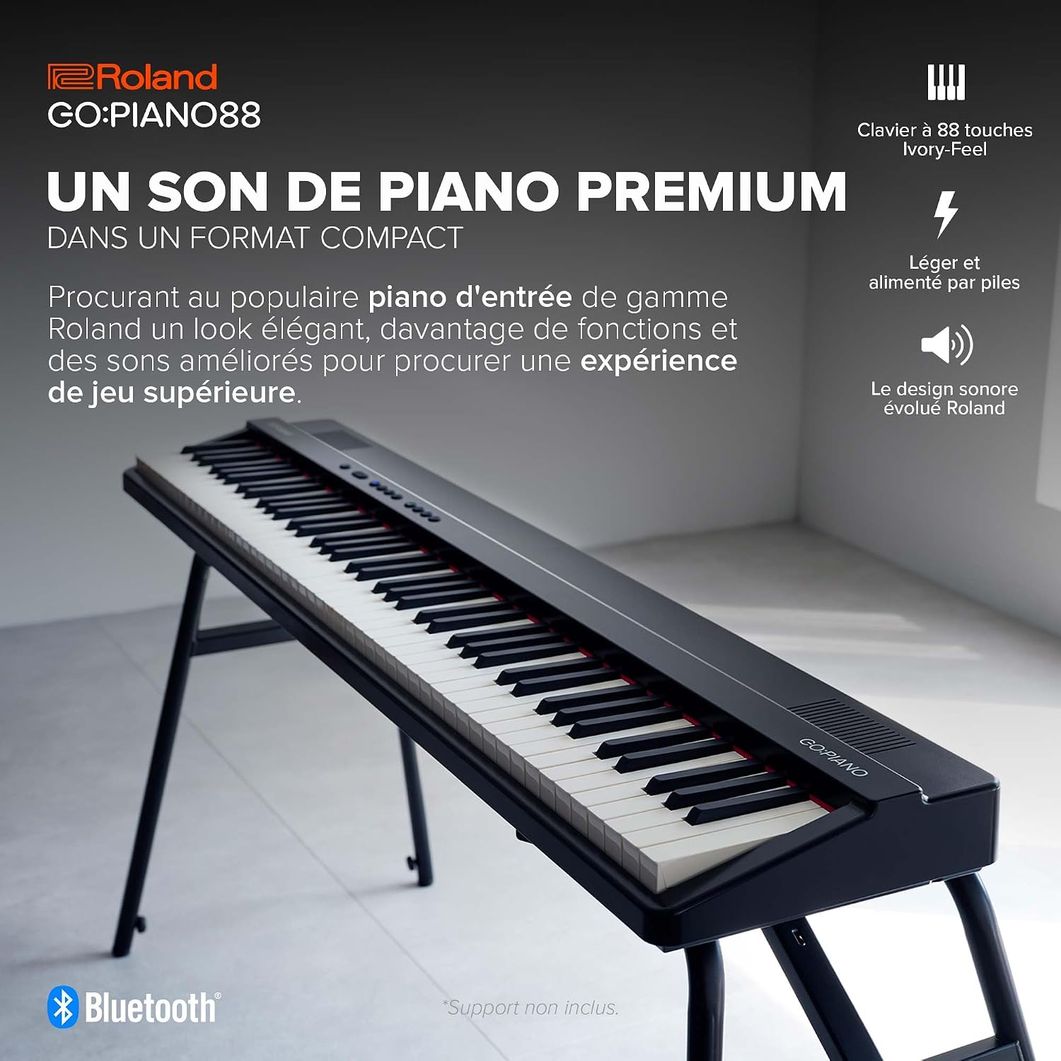 Detalle 2 de Roland GO:PIANO88 GO-88PX digitale piano met 88 toetsen, Bluetooth en MIDI
