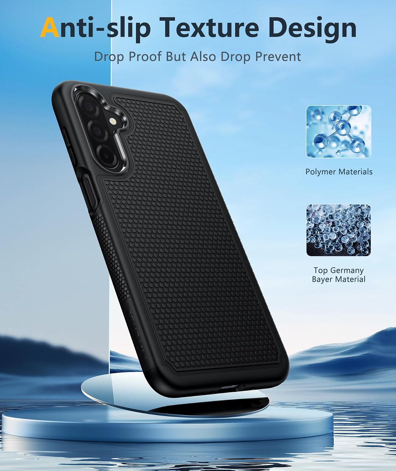 Detalle de FNTCASE Dual-Layer Protective Case for Samsung Galaxy A26 5G (6.7 inch, Black) with Shockproof Bumper